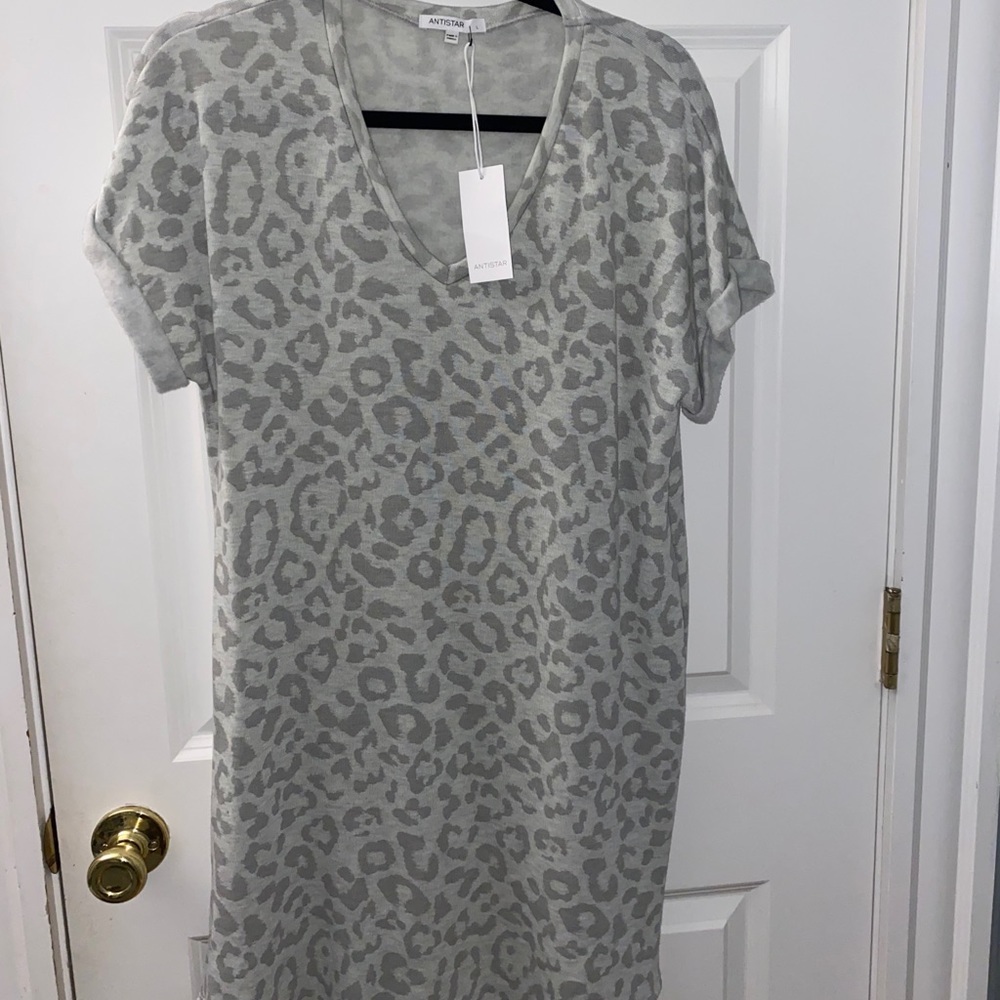 grey cheeta tshirt dress from marshals